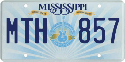 MS license plate MTH857