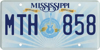 MS license plate MTH858