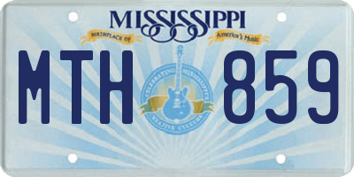 MS license plate MTH859