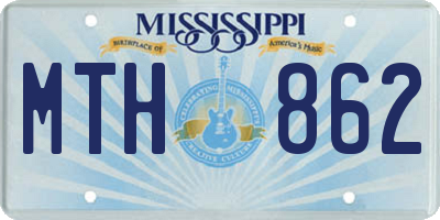 MS license plate MTH862