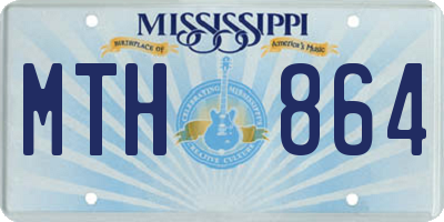 MS license plate MTH864
