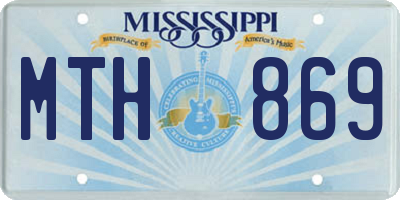 MS license plate MTH869