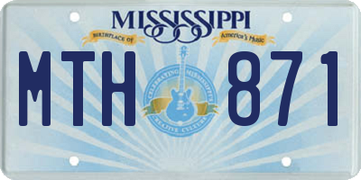 MS license plate MTH871