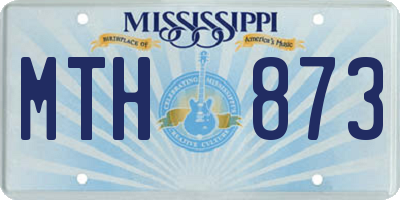 MS license plate MTH873