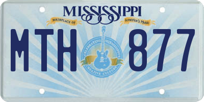 MS license plate MTH877