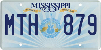 MS license plate MTH879