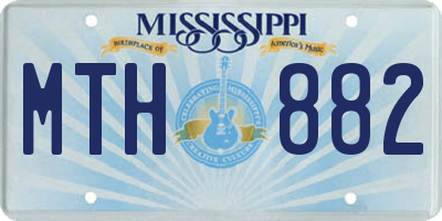 MS license plate MTH882