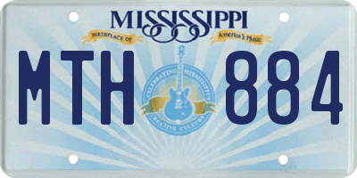 MS license plate MTH884