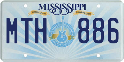 MS license plate MTH886