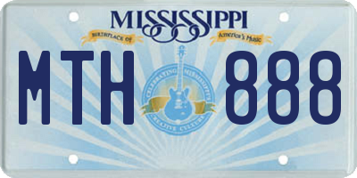 MS license plate MTH888