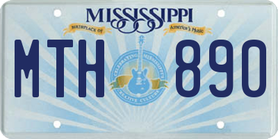 MS license plate MTH890
