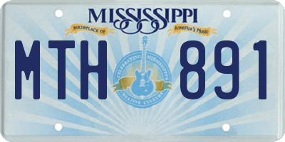 MS license plate MTH891