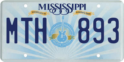 MS license plate MTH893