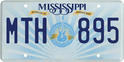 MS license plate MTH895