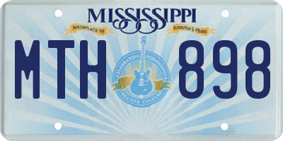 MS license plate MTH898