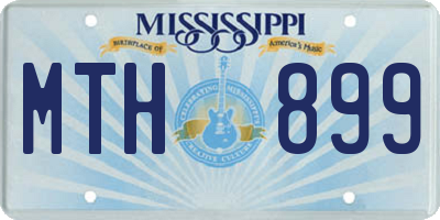 MS license plate MTH899