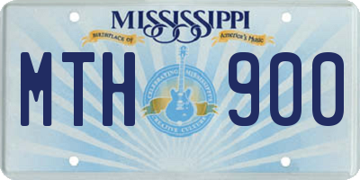 MS license plate MTH900