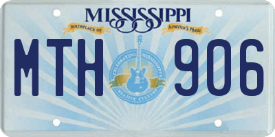 MS license plate MTH906