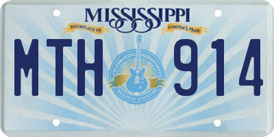 MS license plate MTH914