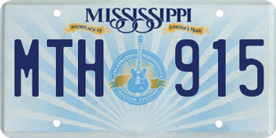 MS license plate MTH915