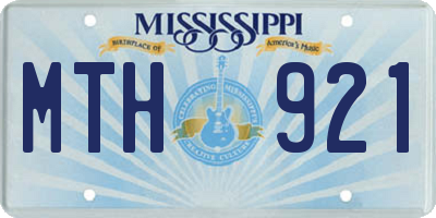 MS license plate MTH921