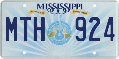 MS license plate MTH924