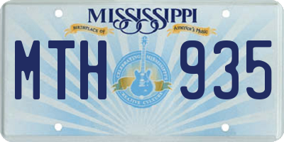 MS license plate MTH935