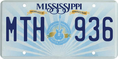 MS license plate MTH936