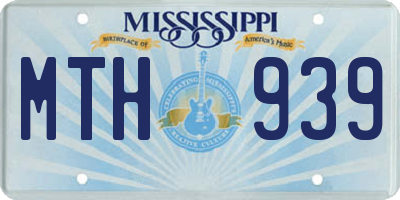 MS license plate MTH939