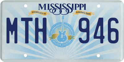 MS license plate MTH946