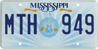 MS license plate MTH949