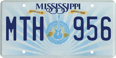 MS license plate MTH956