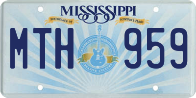MS license plate MTH959