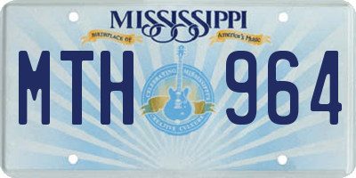 MS license plate MTH964
