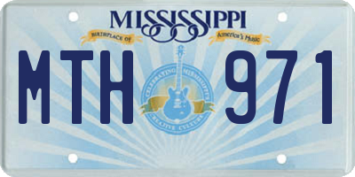 MS license plate MTH971