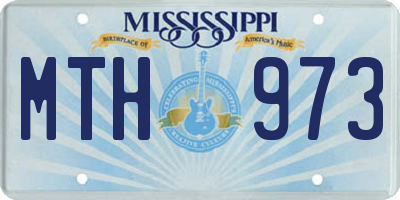 MS license plate MTH973