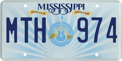 MS license plate MTH974