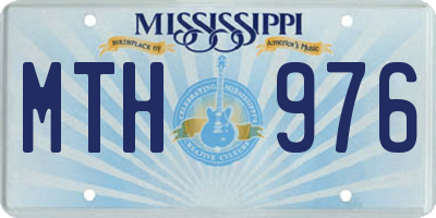 MS license plate MTH976