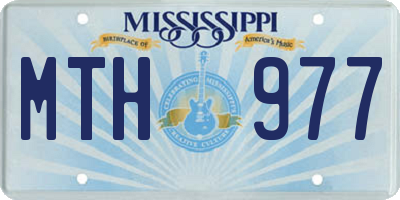 MS license plate MTH977