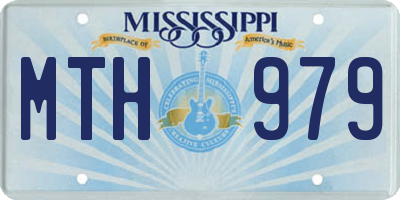 MS license plate MTH979