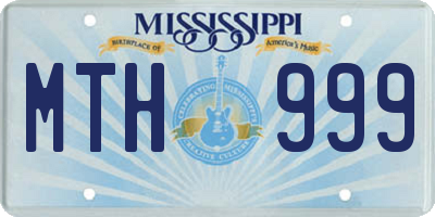 MS license plate MTH999
