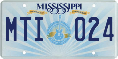 MS license plate MTI024
