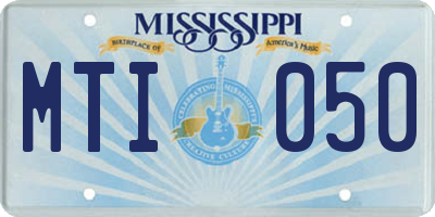 MS license plate MTI050