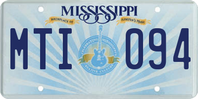MS license plate MTI094