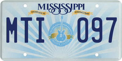 MS license plate MTI097