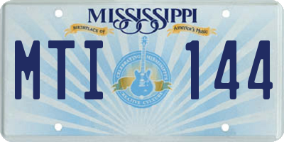 MS license plate MTI144