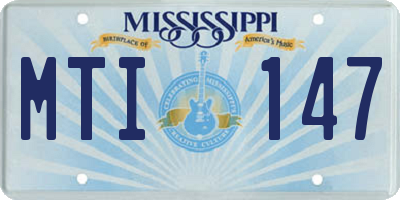 MS license plate MTI147