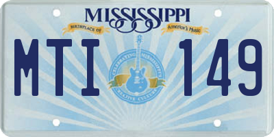 MS license plate MTI149