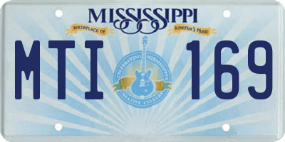 MS license plate MTI169
