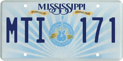 MS license plate MTI171